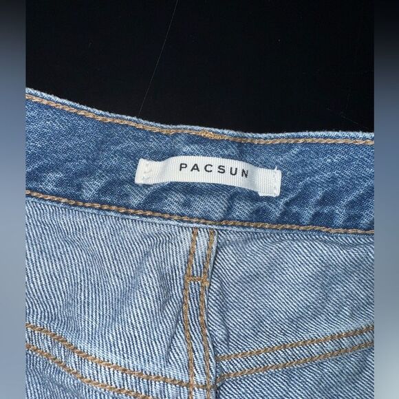 PacSun high rise straight jeans raw hem size 26 EUC - Picture 5 of 10